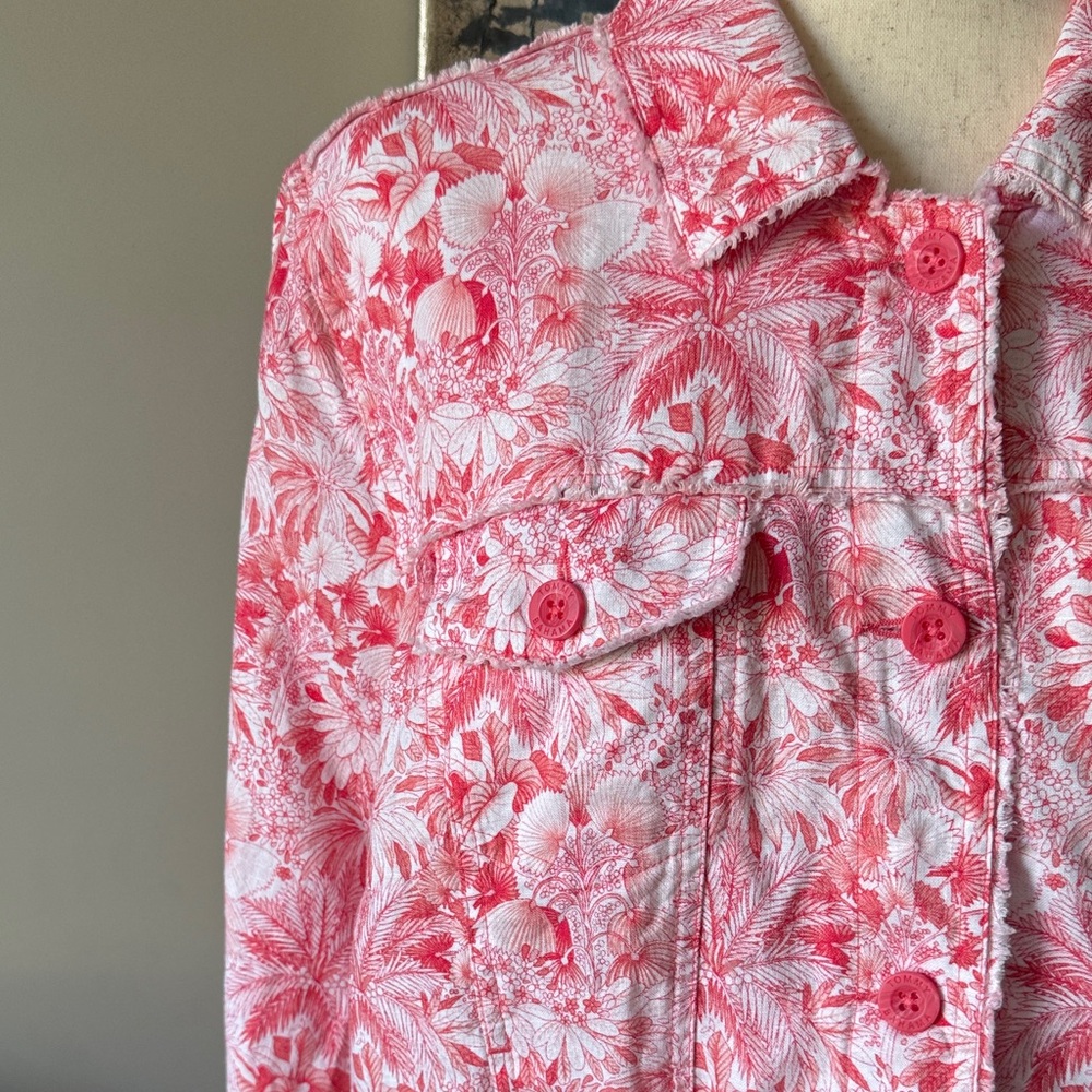 Tommy Bahama Floral Button-Up Jacket Size L - Picture 3 of 16
